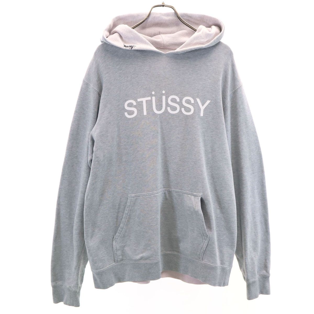 STUSSY ステューシー 長袖 スウェット パーカー L グレー メンズ 古着