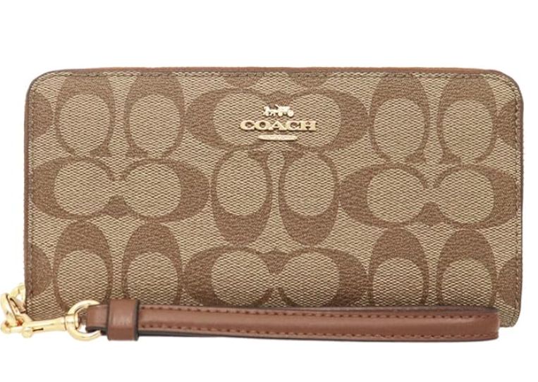 COACH 長財布 FC4452 C4452 ブラウン シグネチャー ロング