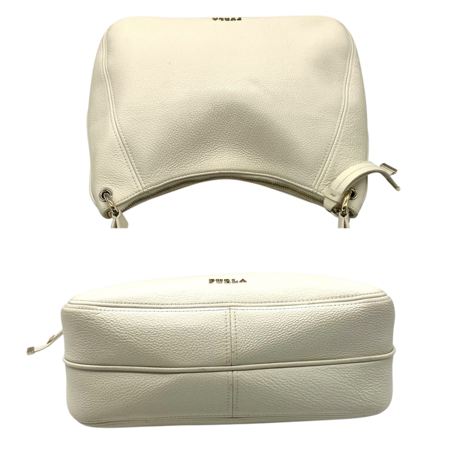 【美品】FURLA シエナ　ショルダーバッグ2wayグレージュ FURLA フルラ シエナ ショルダーバッグ ラージサイズ グレージュ