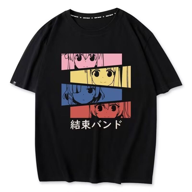 ぼっちざろっく tシャツ 後藤ひとり半袖 ブラック ホワイト Bocchi the 