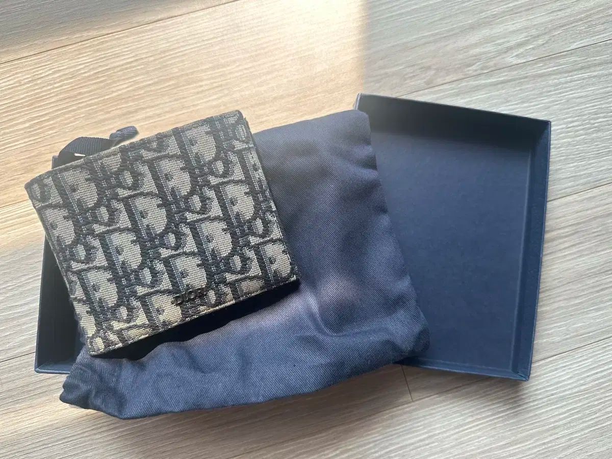 極美✨付属完備✨ディオール 二つ折り財布 オブリーク サドル レザー