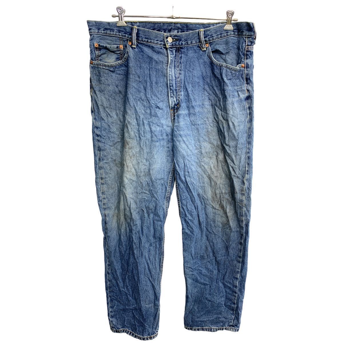 Levi's 550 デニムパンツ W42 リーバイス リラックスフィット ビッグサイズ インディゴ コットン 古着卸 アメリカ仕入 2401-441