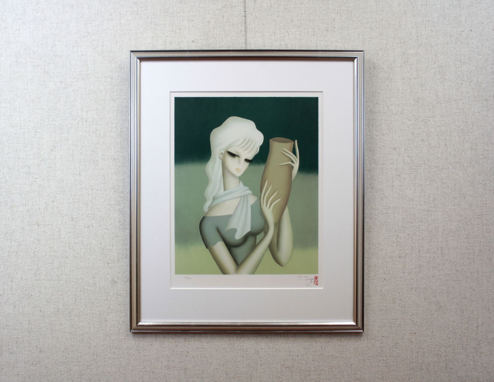 信頼も高い 東郷青児『赤い壺』リトグラフ【真作保証】 絵画 - メルカリ 版画