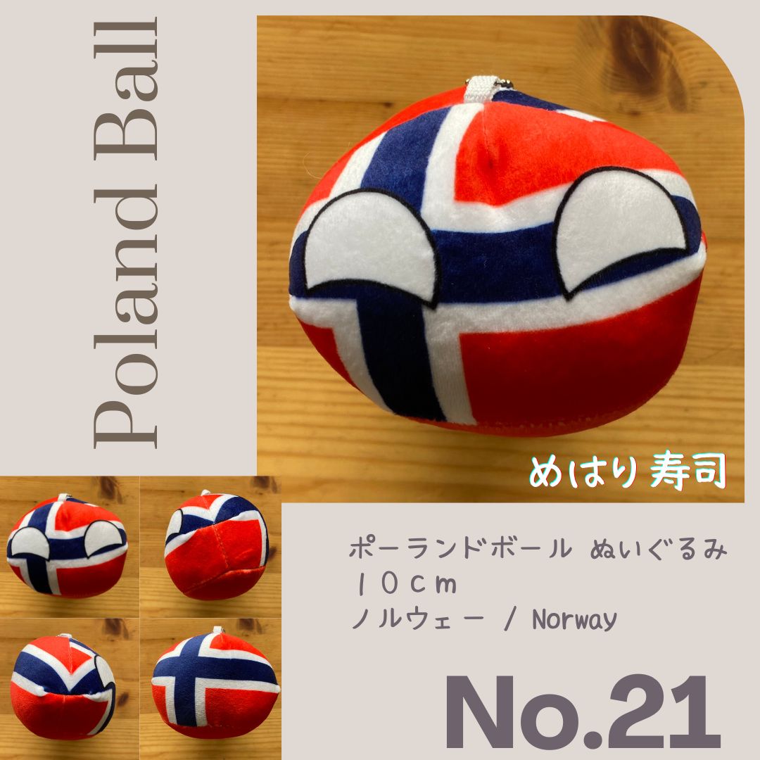 ポーランドボールぬいぐるみ No.21 ノルウェー Norway - メルカリ