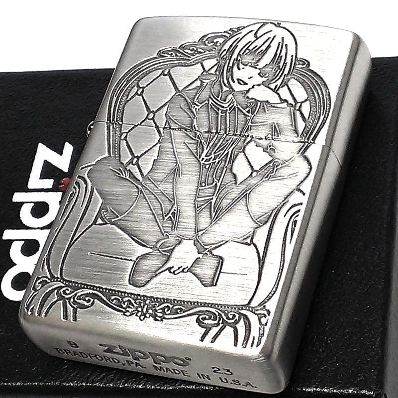スパイ教室 ジビア 百鬼 ZIPPO ZIPPO ライター スパイ教室 ジビア 百鬼 ジッポ アニメ 両面加工
