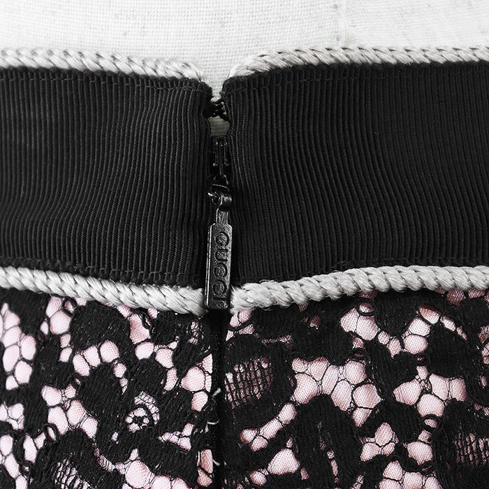 GUCCI グッチ スカート フラワー 花柄 レース サイドポケット ロゴ  