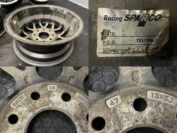 CRIMSON RACING SPARCO クリムソン レーシングスパルコ 社外ホイール 13インチ 4本 5J4HPCD100/114.3+47　(VHA353)クレジットカード QRコード決済可能 CRIMSON（クリムゾン） CRIMSON RACING SPARCO(レーシングスパルコ