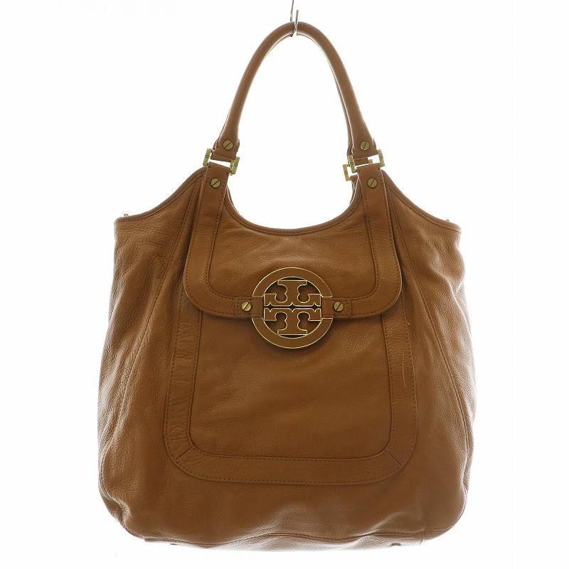 トリーバーチ TORY BURCH アマンダ AMANDA トートバッグ ショルダー 2WAY レザー ロゴ 茶色 ブラウン |XZ GY18