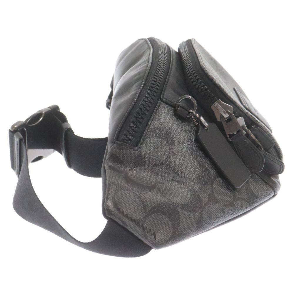 COACH (コーチ) シグネチャー ウエスト ボディバッグ ブラック C3765