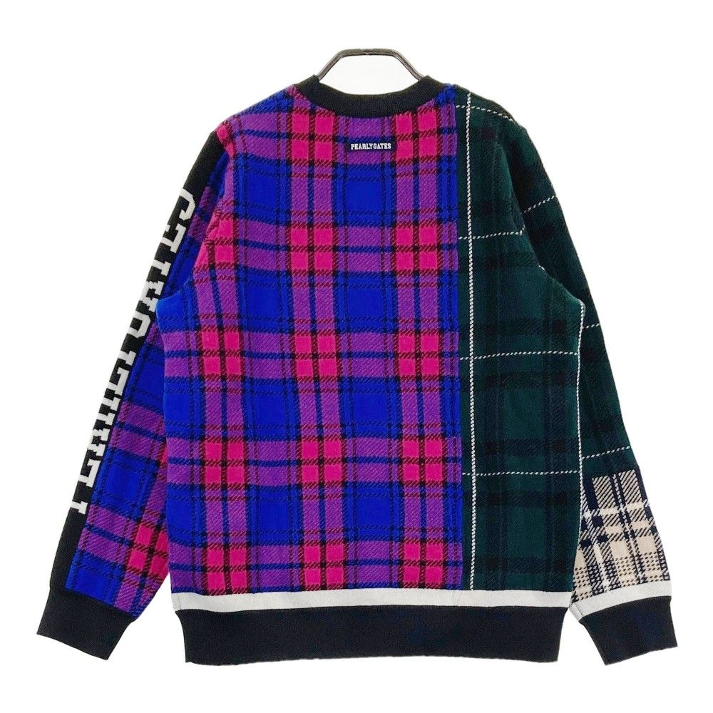 新品 2023年モデル パーリーゲイツ ニット セーター 5 L チェック柄 サイズ：5 PEARLY GATES パーリーゲイツ ニットセーター チェック柄