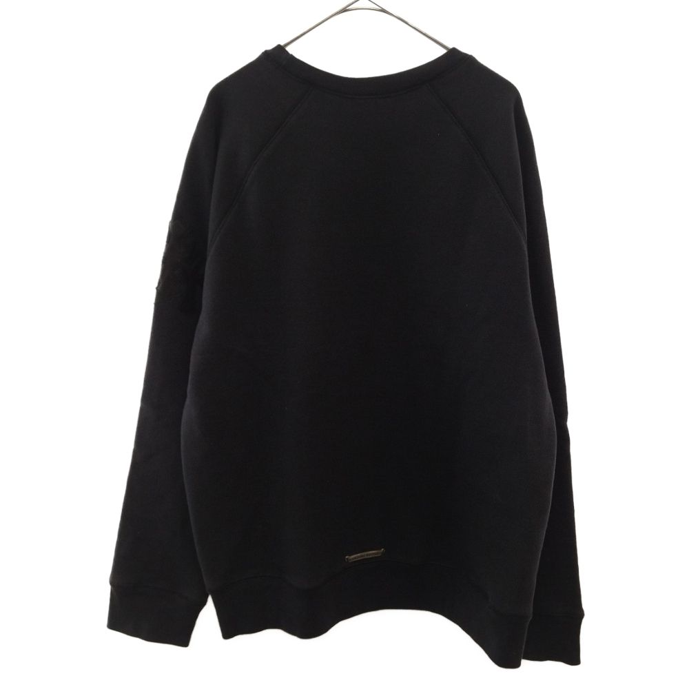 CHROME HEARTS クロムハーツ 22AW GRP Y NOT Raglan Crewneck Sweatshirt ラベル付きクロスパッチ ラグランクルーネック トレーナー ネイビーxレッド L