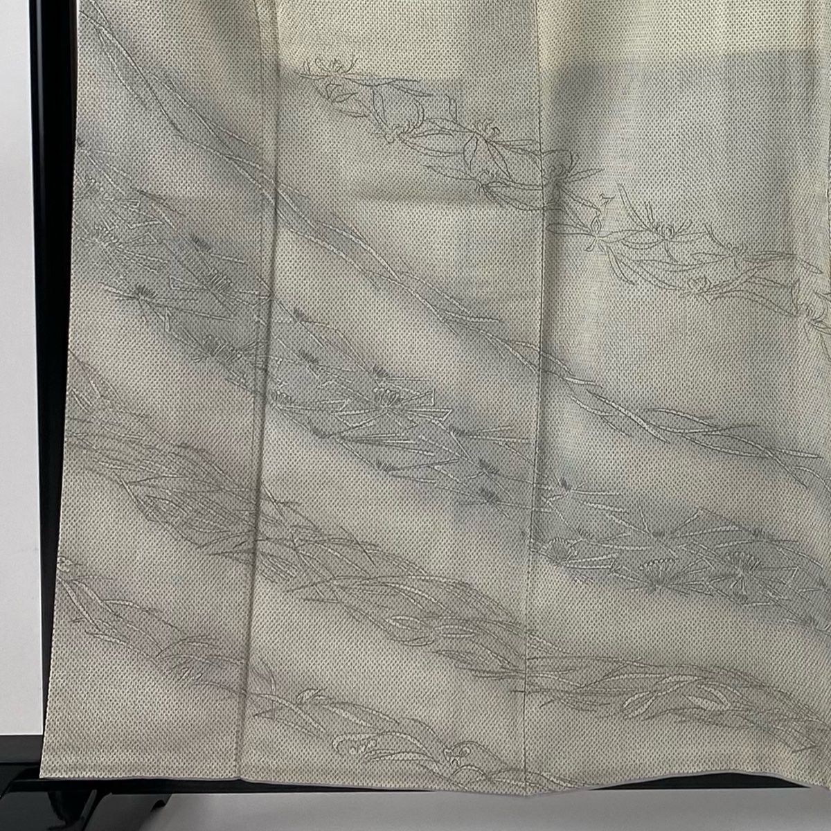 品質保証、最安値に挑戦！ 訪問着 身丈160cm 裄丈63cm S 袷 紬地 松 草花 ベージュ 正絹 秀品