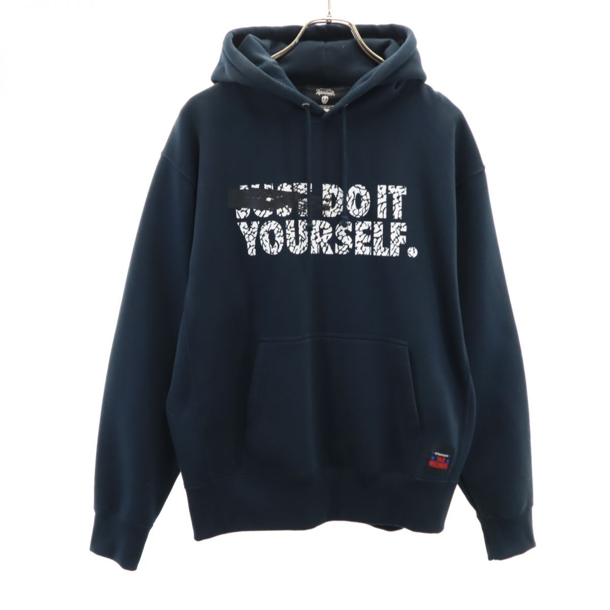 ラフアンドラゲッド 長袖 スウェットパーカー L ネイビー系 ROUGH AND RUGGED 裏起毛 メンズ 古着 【240125】