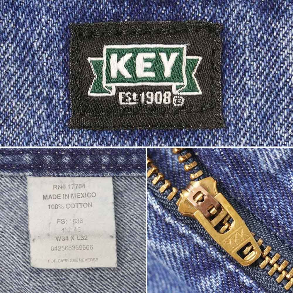 90年代 USA製 KEY キー デニムペインターパンツ ワーク メンズ
