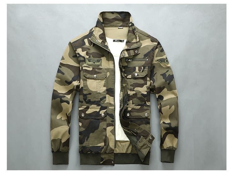 迷彩 フード付き ミリタリージャケット AMBIDEX Store △○カモフラ柄