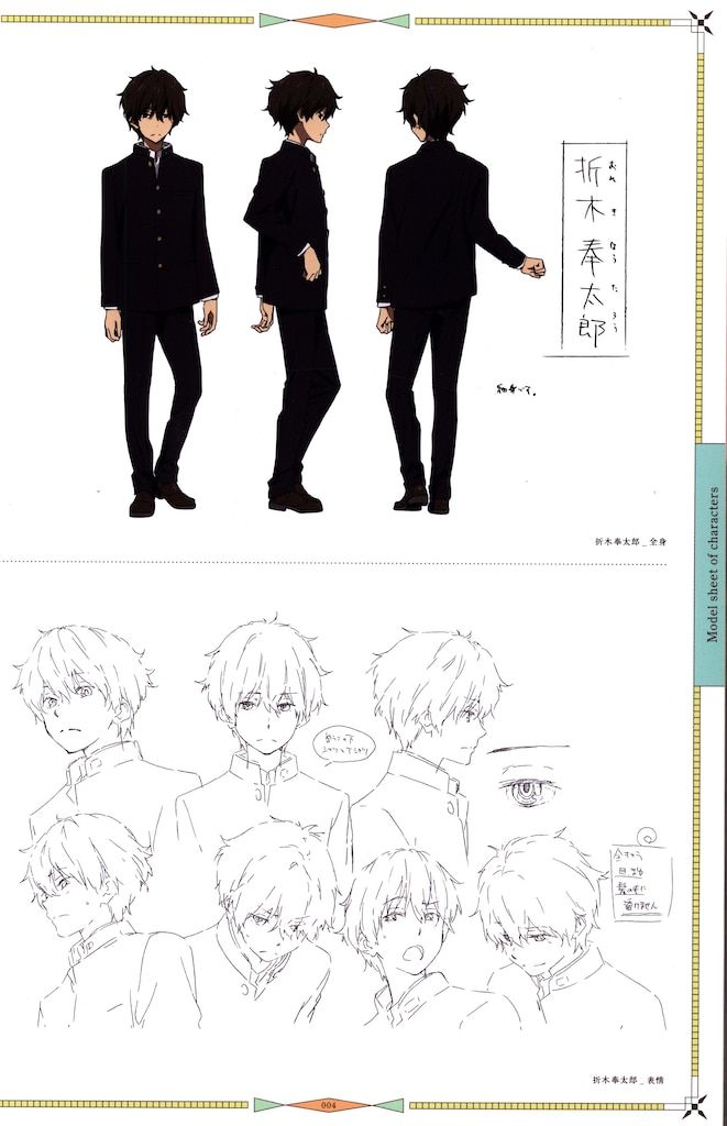 京都アニメーション 氷菓 公式設定集 氷菓 上下巻原画集＋公式