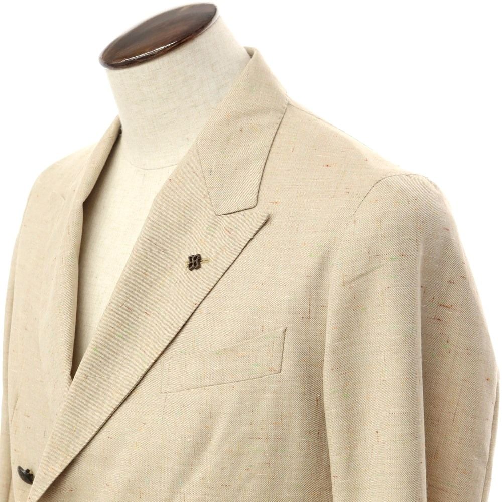 【中古】タリアトーレ TAGLIATORE ウールレーヨン ダブルジャケット ベージュ【サイズ48】【メンズ】-1
