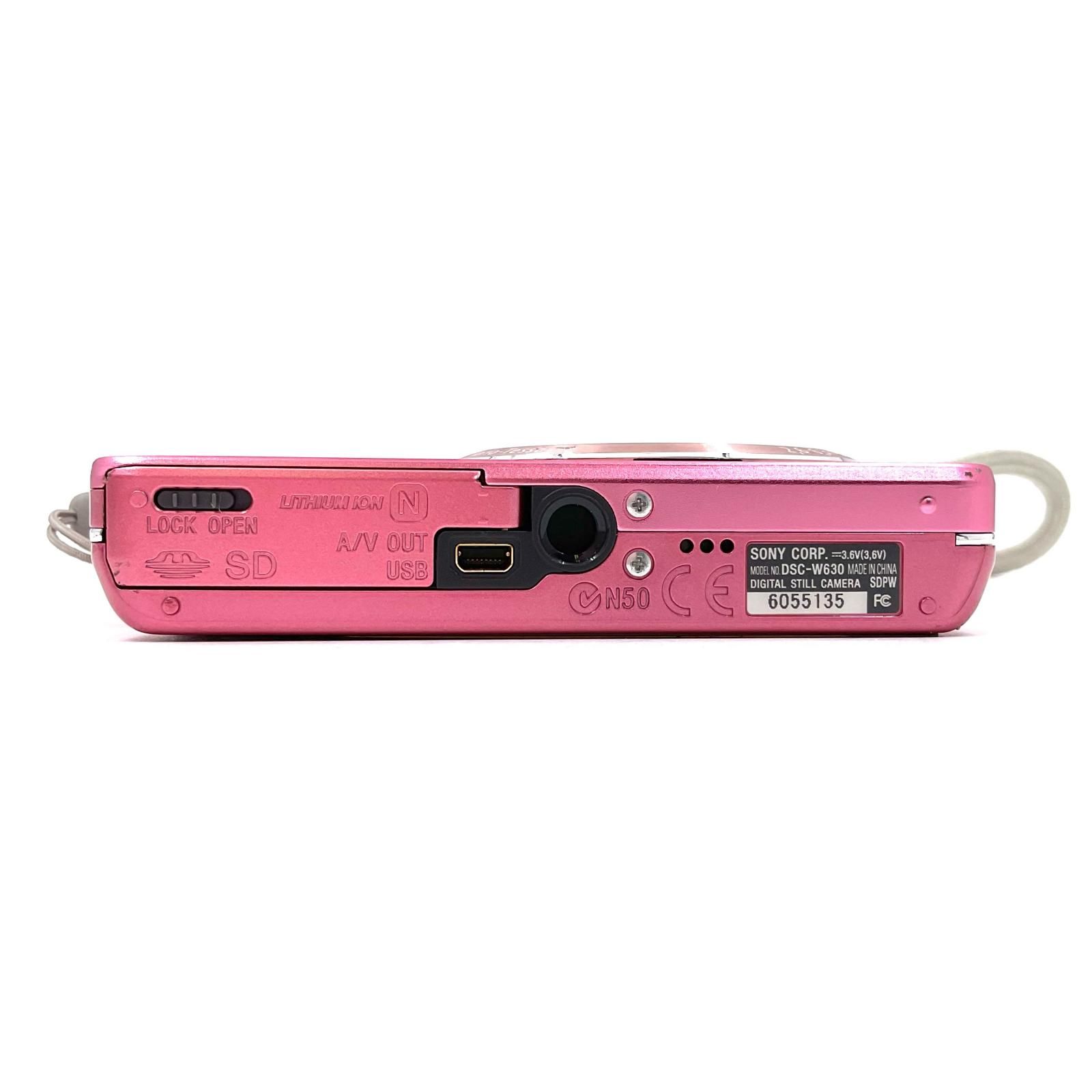 デジカメ ソニー DSC-W630 ピンク Amazon | SONY Cyber-Shot(サイバーショット) W630 (1610万CCD