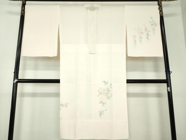 平和屋着物●上質な長襦袢 無双仕立て 手描き 草花文 暈し染め 正絹 DAAX4317ps