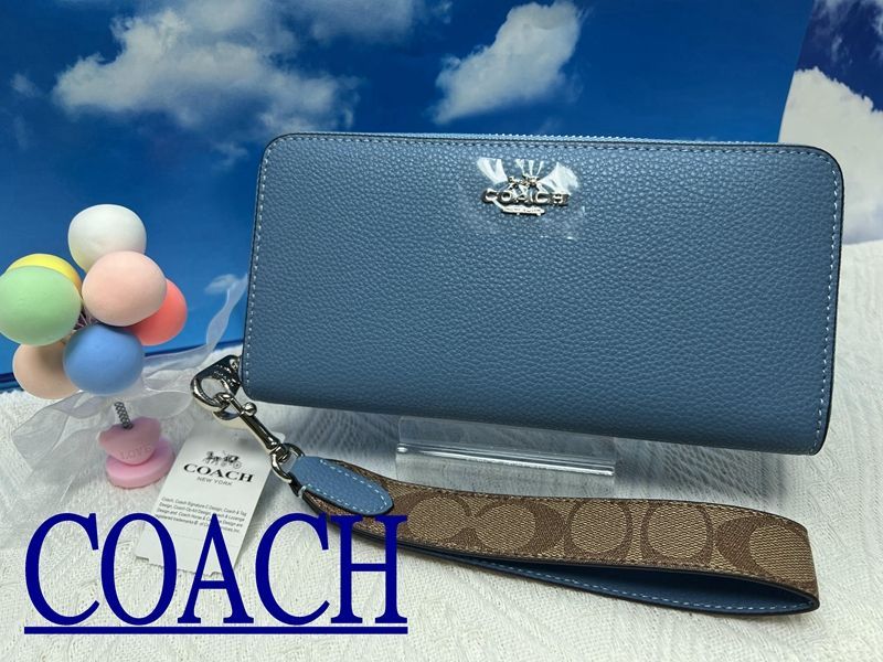 コーチ 財布 COACH  長財布 シグネチャー キャンバス ロング ジップ アラウンド ウォレット プレゼント ギフト 贈り物  吉日 財布 レディース 新品未使用 ブランド ファッション AA205 CK427 14