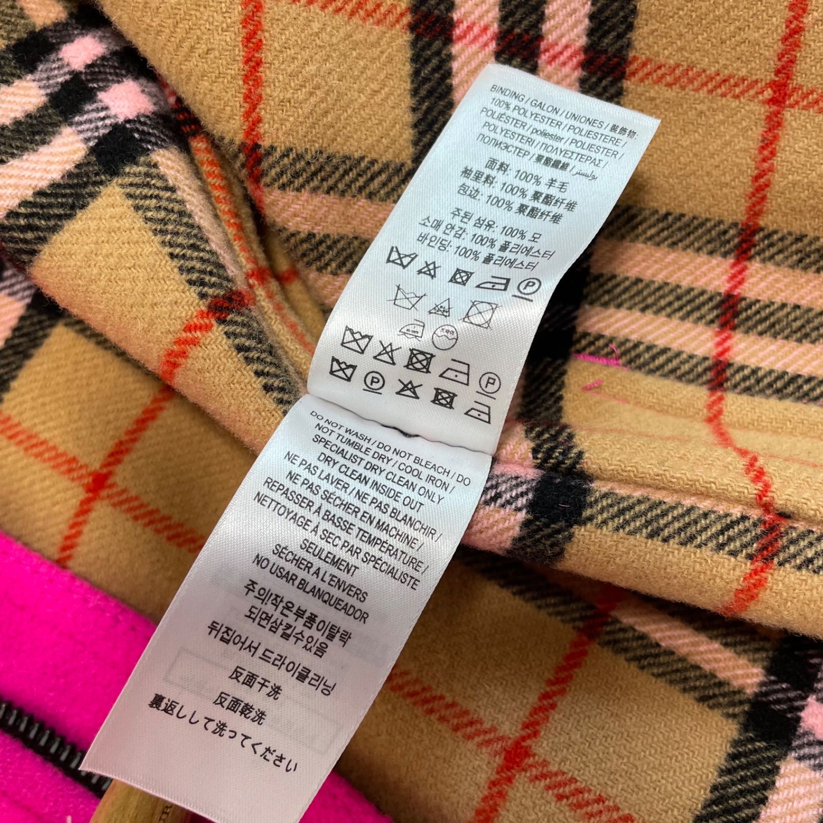 バーバリー チルドレン BURBERRY CHILDREN ウール チェック柄 ダッフル  
