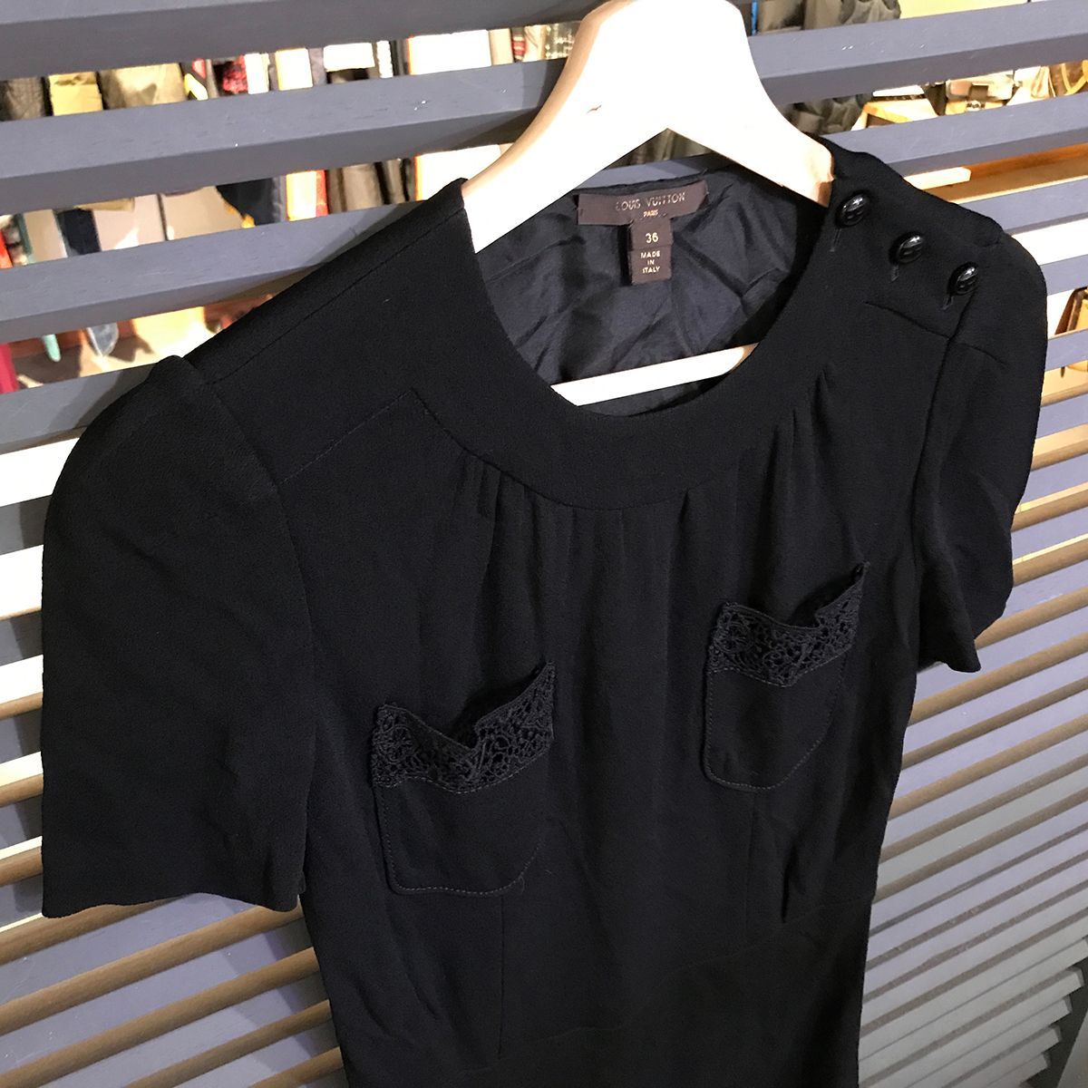 レースデザイン 半袖ワンピース