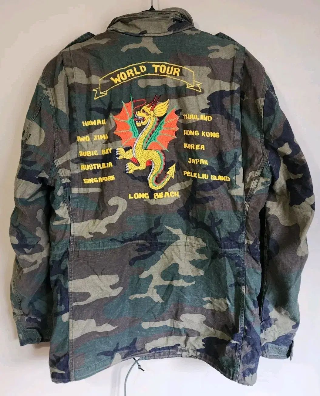 アルファ インダストリー ドラゴンディフュージョン ワールドツアー フィールド コート ジャケット ウッドランド L