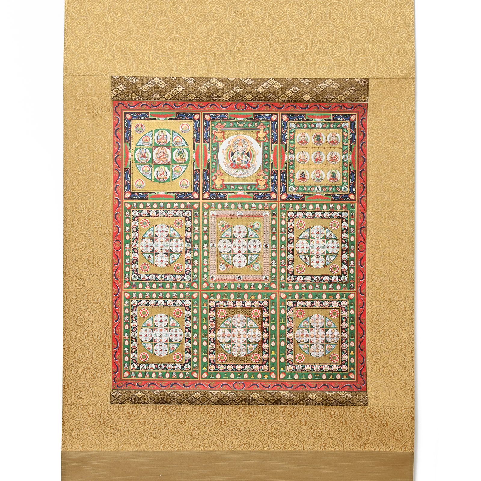 曼荼羅　掛け軸　八葉院　胎蔵界　大日如来　工芸複製　仏画　桐箱付 曼荼羅 掛け軸 八葉院 胎蔵界 大日如来 工芸複製 仏画