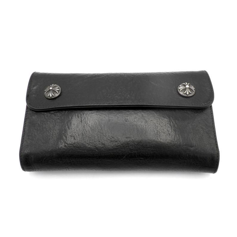 クロムハーツ CHROME HEARTS WAVE ウェーブ クロスボール レザー ウォレット 財布 39654