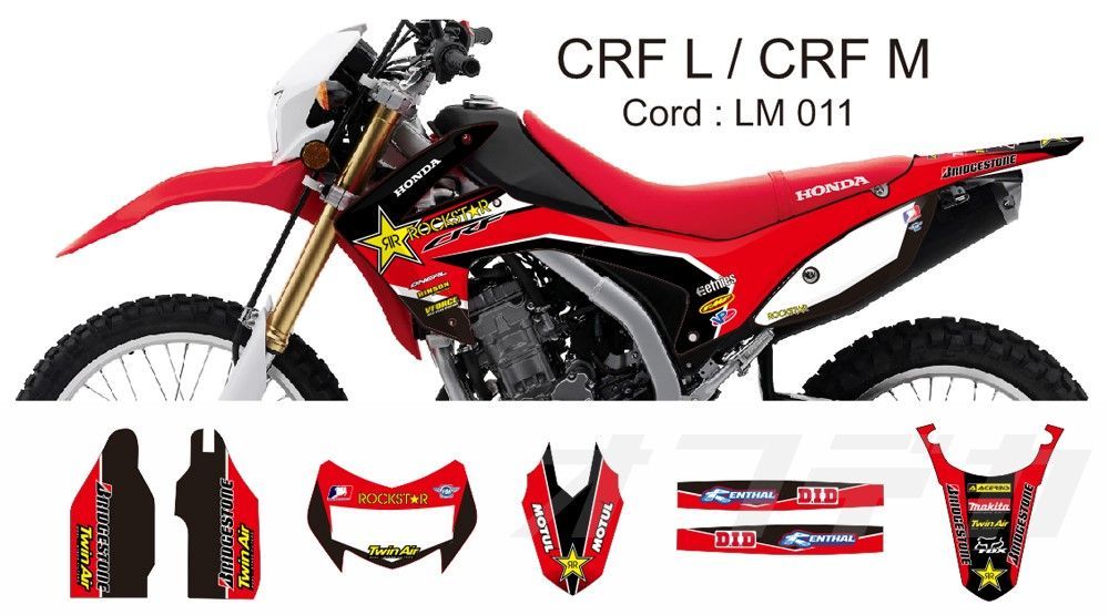 12-20 ホンダ HONDA CRF250L CRF250M 適合品 オリジナル デカール ステッカー dg17 ※デザイン決定後30日以内に発送