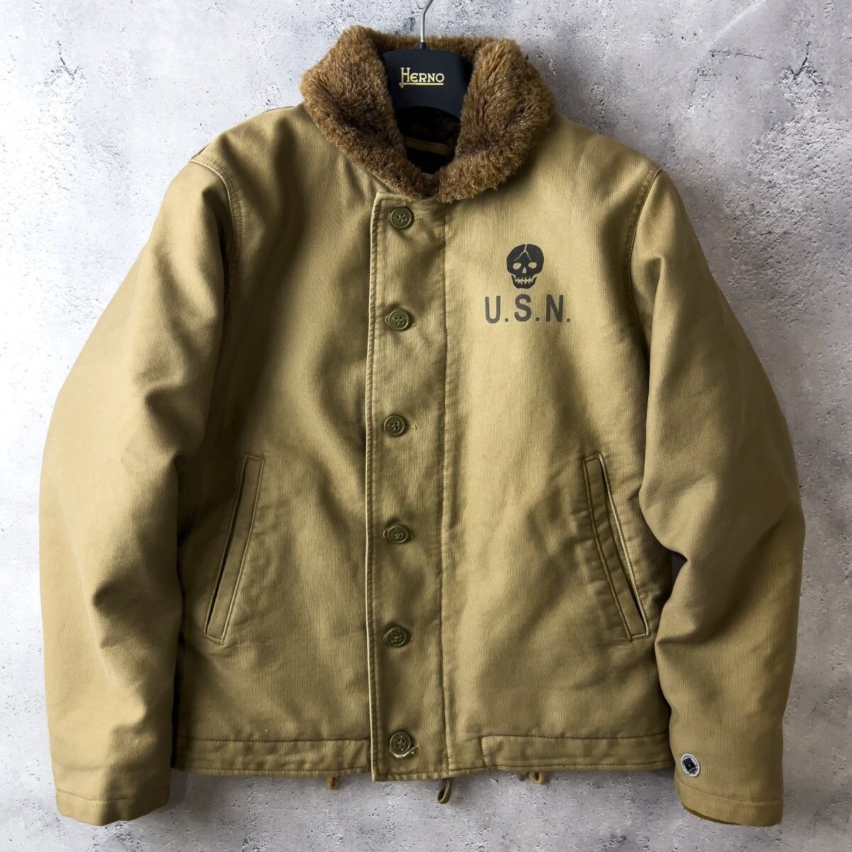 STEEL HOT ROD WEAR chopshop 1940s U.S.NAVY N-1 DECK JACKET デッキ ジャケット フライトジャケット メンズ 32 M ミリタリー 防寒