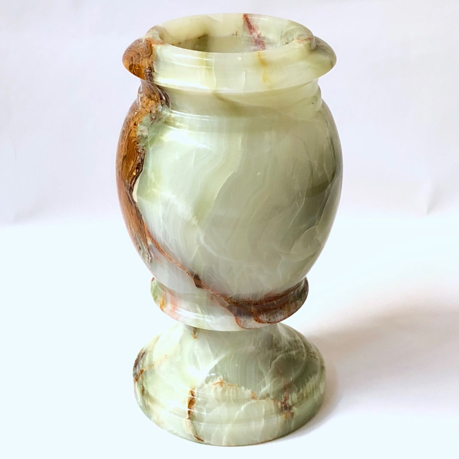 オニックス（オニキス）飾り壺 縞瑪瑙 ONYX H50cm 28kg-