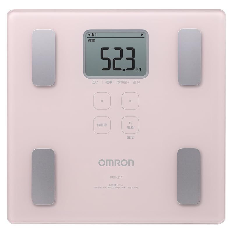 オムロン 体重 体組成計 カラダスキャン ピンク HBF-214-PK 厚さ