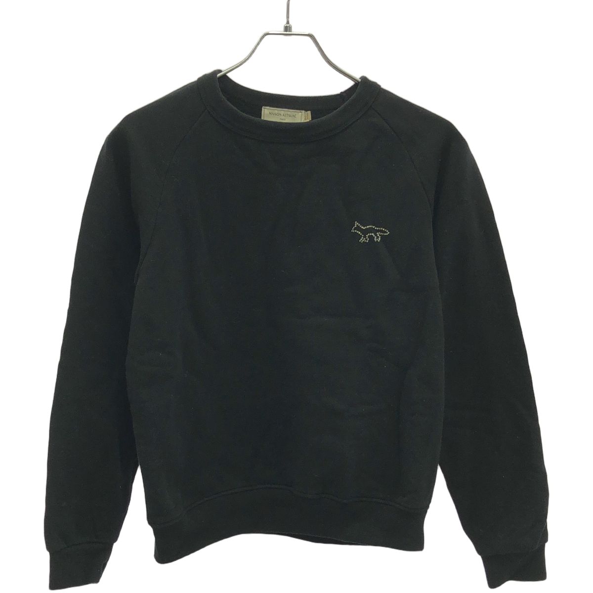 MAISON KITSUNE メゾンキツネ ラインストーンロゴスウェットトレーナー 