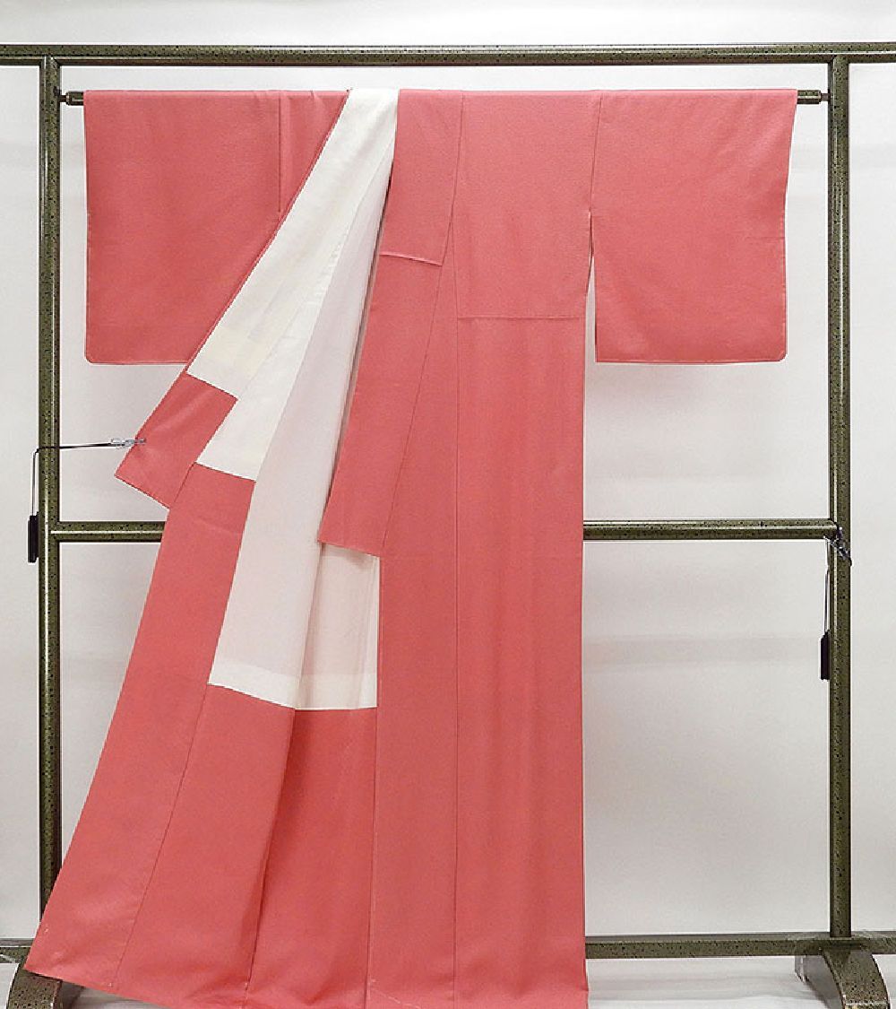 色無地 正絹 染色作家 二代目清次郎作 色無地 リサイクル 着物 a0376