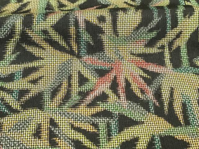 平和屋着物○本場大島紬 七宝短冊重ね笹竹南天文 正絹 逸品 CAAU2179yc