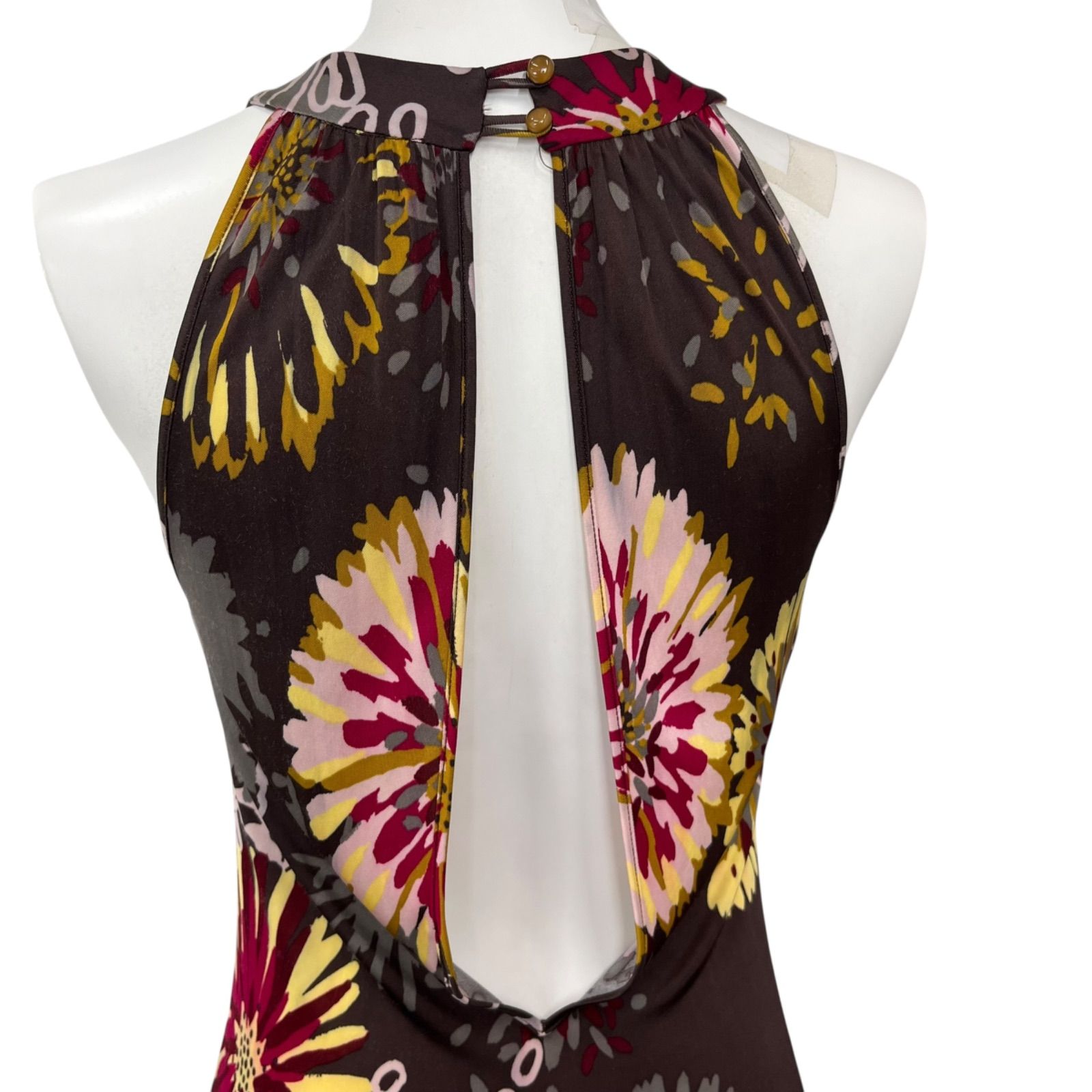 □ミッソーニ MISSONI ワンピース 膝丈 ノースリーブ 花柄 背中