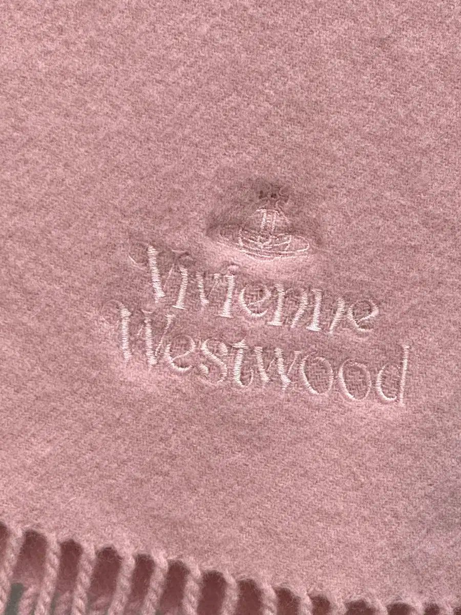 ヴィヴィアン ウエストウッド いちごミルク COLOR ウール ピンク フリンジ マフラー