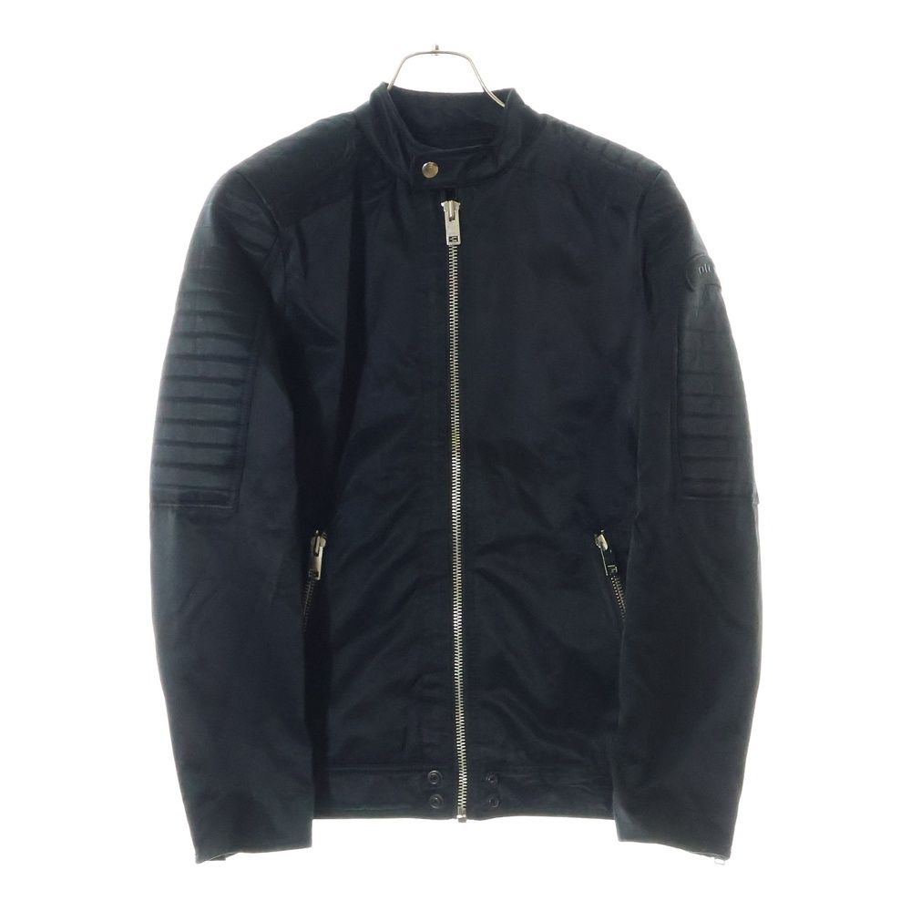 〈美品〉DIESEL ディーゼル【XL】袖ロゴ バイカージャケット 黒 J-BECK バイカージャケットコットンポリエステル｜マルチカラー