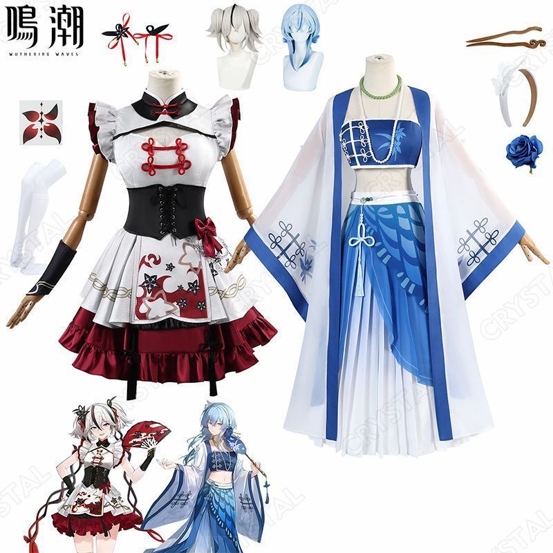 鳴潮 ツバキ 椿 コスプレ衣装ウィッグ付き