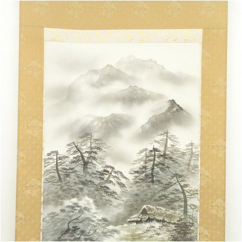 山水 掛け軸 掛け軸 山水画 寿鳳人形の東芸