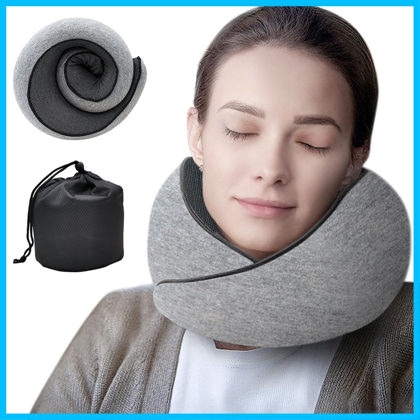 在庫セール 新幹線 夜行深夜バス ソファ 車 便利グッズ 椅子 旅行 エアー枕 持ち運び便利 旅行 カバー洗濯可 枕 お昼寝 ストレートネック コンパクト 仮眠 携帯枕 U型 飛行機 防災用 首枕 低反発 グレー ネックピロー Melvint