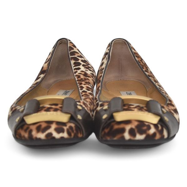 JIMMY CHOO ジミーチュウ レオパード（ヒョウ柄）フラットシューズ 中古・古着通販】JIMMY CHOO (ジミーチュウ) レオパード柄