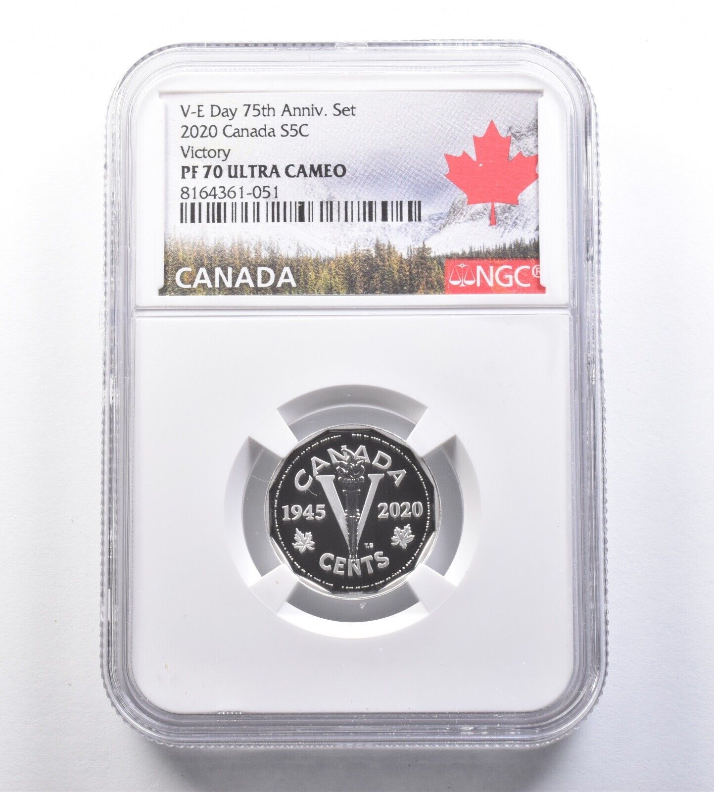 2020年 カナダ 5セント銀貨 戦勝記念日75周年記念セット ビクトリー PF70 NGC