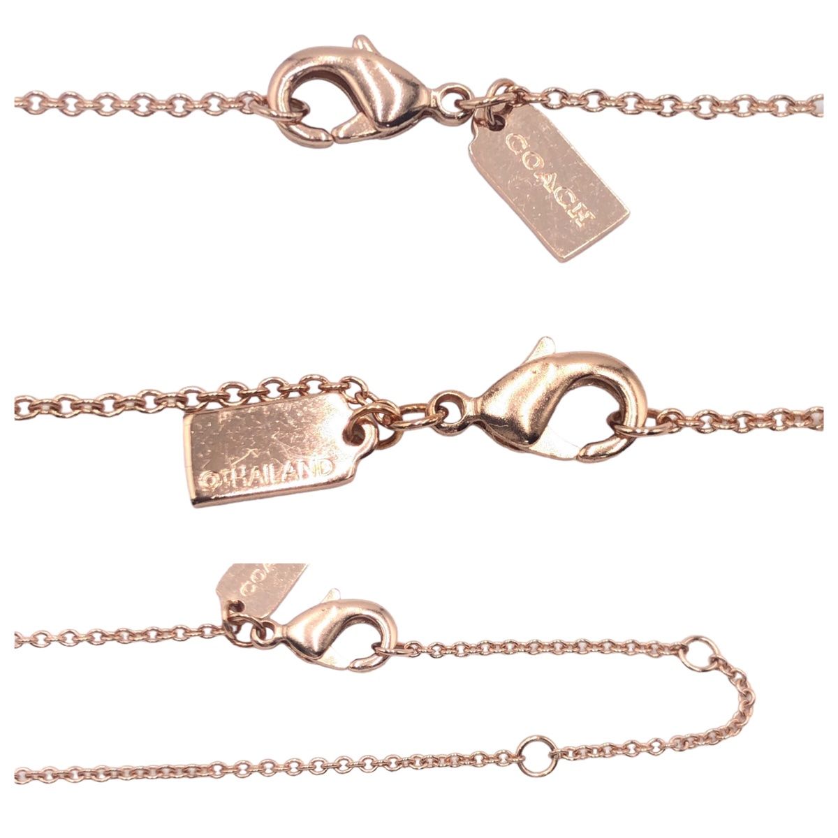 COACH コーチ パヴェ シグネチャー ローズゴールド ピンク ライン 