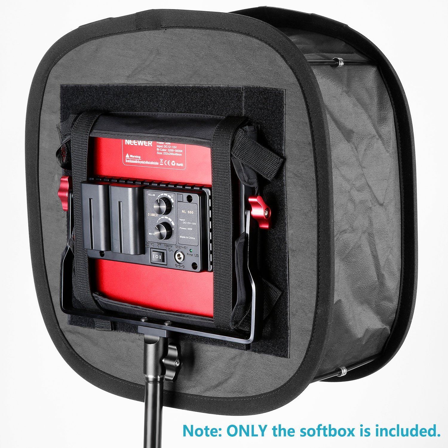  数量 LEDパネル用 9 25 25インチの開口部 660 折りたたみ式ライトディフューザー LEDライトパネルソフトボックス ストラップとキャリングバッグ付き Neewer フォトスタジオ撮影 ポートレート撮影用 ミニスタジオ カメラアクセサリー