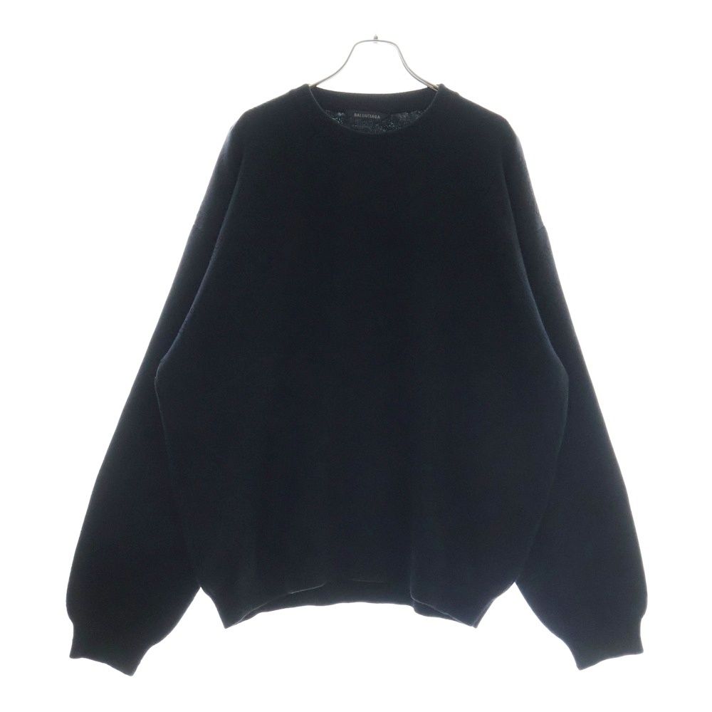 BALENCIAGA バレンシアガ オールオーバーロゴ ニットセーター ブラック 719206