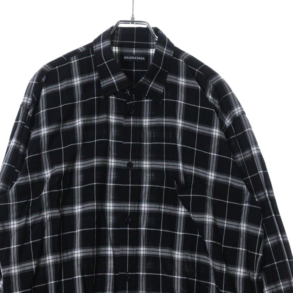 BALENCIAGA (バレンシアガ) 19SS Back Logo Check L/S Shirt BALENCIAGA (バレンシアガ) 19SS Back Logo Check L/S Shirt