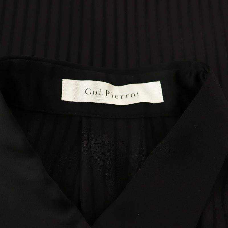 コルピエロ Col Pierrot 23AW Col Pierrot Stripe Sheer シャツ ストライプ 長袖 ブラック /HK ■OS レディース コルピエロ Col Pierrot 23AW Col Pierrot Stripe Sheer シャツ