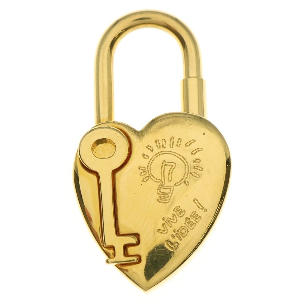 HERMES エルメス ファンタジーハート カデナ パドロック バッグチャーム ゴールド GP